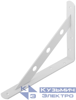 Уголок-кронштейн усиленный 200х150мм бел. КУРС 66103