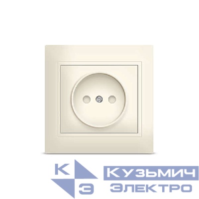 Розетка Севиль без заземл. защ. шторки сл. кость UNIVersal Б-С0047