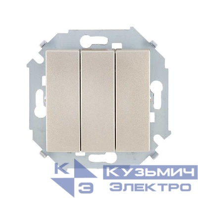Выключатель 3-кл. СП Simon 15 10А IP20 250В винтов. зажим механизм шампань Simon 1591391-034