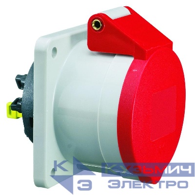 Розетка встраиваемая 16А 4п 3P+PE 6ч 400В IP44 75х75 Quick Connect Bals 13693