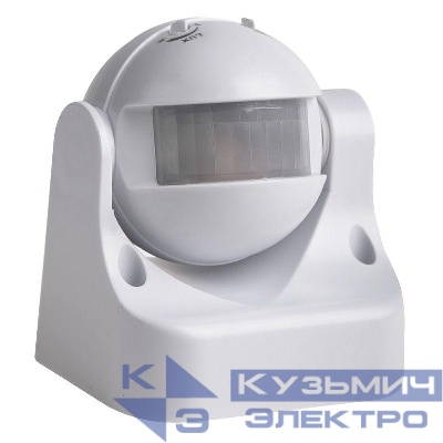 Датчик движения настенный ДДС 02 180град. 1200Вт 10-2000Лк 12м 10-420сек IP44 Rexant 11-9210