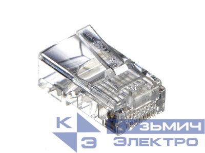 Коннектор RJ45 (8p8c) cat.5е, для одножильного и многожильного кабеля (нож с 2-мя зубцами), 100шт., NETKO Expert CKC