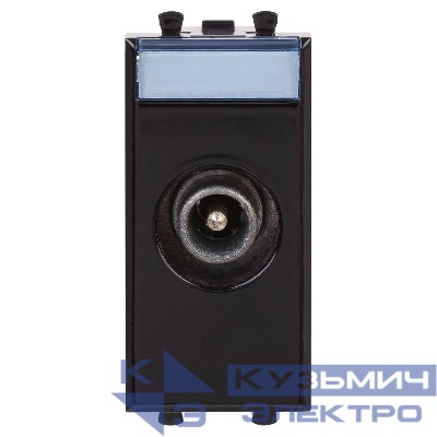 Розетка телевизионная проходная TV 1мод. Avanti "Черный квадрат" 16А DKC 4402511