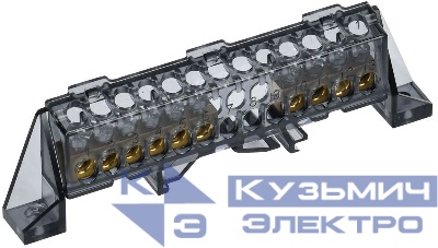 Шина нулевая N в комб. изол. "Стойка" 6х9-4+6-Ч TEKFOR IEK TF-NN10-46-DP-K02
