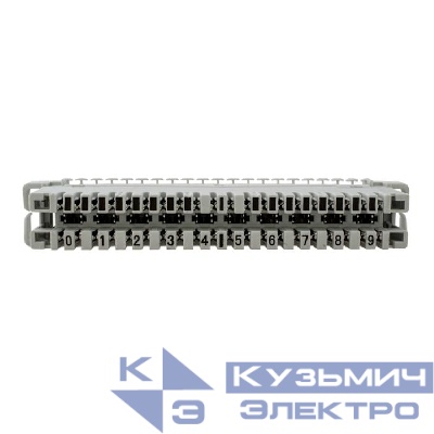 Плинт с неразмыкаемыми контактами на 10 пар маркировка 0-9 SUPRLAN 10-0501