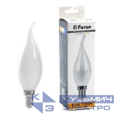 Лампа светодиодная LB-718 15Вт матовая 2700К E14 230В FERON 38260