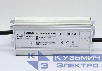 Драйвер для светодиодной ленты DONE POWER DL-100H-V24-RXG 100Вт 24В IP67 153х63х32мм VARTON