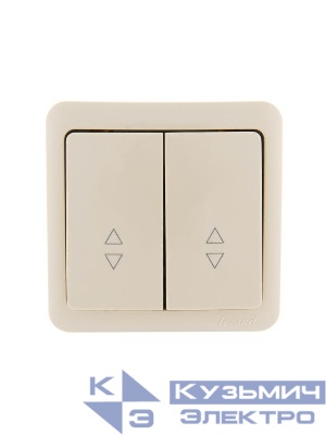 Переключатель проходной 2-кл. 2п ОП Viola 10А IP20 крем. LEZARD 751-0300-106