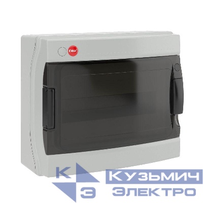 Щиток настенный 12мод. IP65 с дверцей с клеммн. блоком 63А сер. DKC RB12W6TGD