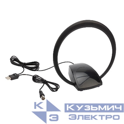 Антенна комнатная "Активная" с USB питанием для цифрового телевидения DVB-T2 Ring-51 Rexant 34-0723