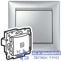 Выключатель 1-кл. СП Valena 10А IP31 с подсветкой механизм алюм. (DIY-упак.) IEK 694340