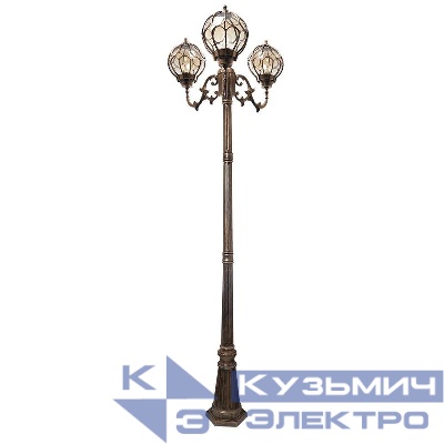 Светильник PL3809 3х60Вт E27 IP44 230В садово-парковый черн. зол. FERON 11390