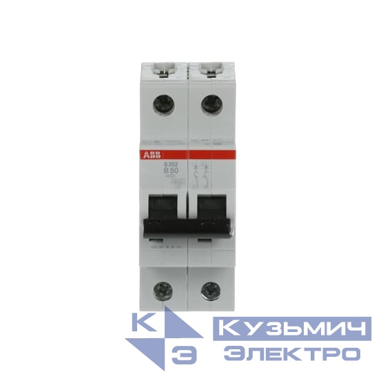 S202 B50  6кА  Автоматический выключатель 2-полюсный 2CDS252001R0505