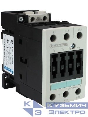 Контактор электромагнитный 3RT1036-1AP00 3п 50A кат. 230В AC 50Гц IP20AC-3 22кВт 400В типоразмер S2 винтов. клеммы Электротехник ET014810