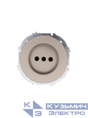 Розетка 1-м СП OSEN без заземл. ПБТ механизм титан LEZARD 743-3788-121B