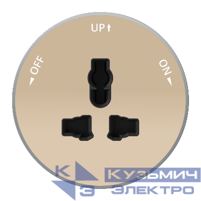 Розетка MultiTrack 13А 250В универс. круглая тип MTK13 песочн. SE MTK13002P