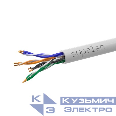Кабель витая пара UTP кат.5e 4х2хAWG24 Cu PVC Indoor Standard 100м (м) SUPRLAN 01-0332-1