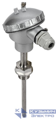 Преобразователь температуры погружной РТ100 G1/2 50мм 2м монтажн. головка ONI PTS-PT100-2-050-4-2M-2