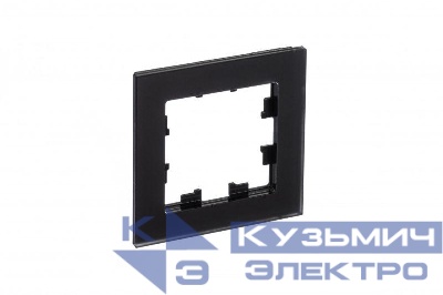 Рамка 1-м AtlasDesign Nature матов. стекло черн. SE ATN331001