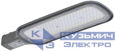 Светильник светодиодный ДКУ 1012-100Ш 5000К IP65 уличный консольный сер. IEK LDKU1-1012-100-5000-K03