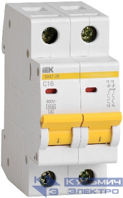 Выключатель автоматический модульный 2п B 2А 4.5кА ВА47-29 KARAT IEK MVA20-2-002-B