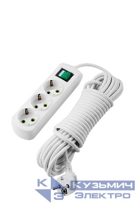 Удлинитель 3х5м с заземл. Letitia с выкл. LEZARD 721-0305-302