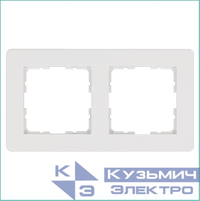 Рамка 2-м G-Flex бел. глянцевый Jasmart G1102W