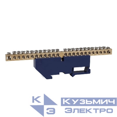 Шина нулевая с изолятором OptiKit BB-D-N-DIN-24-6х9 син. КЭАЗ 277852