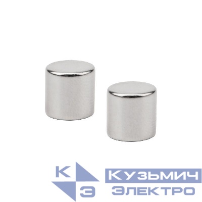 Магнит неодимовый диск 10х10мм сцепление 3.7 кг (блист.2шт) Rexant 72-3115