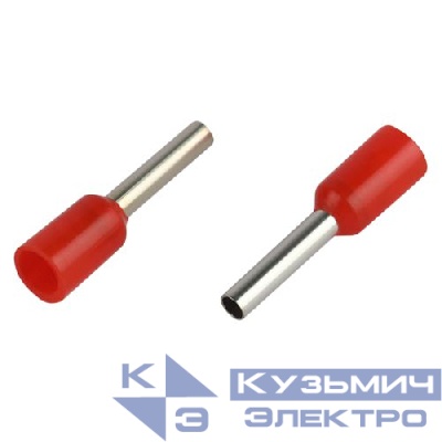 Наконечник-гильза НШвИ 1.0-8 с изолированным фланцем (уп.500шт) Эра Б0063418