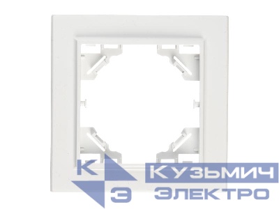 Рамка 1-постовая, пластик, IP20, цвет белый NETKO Optima Electric