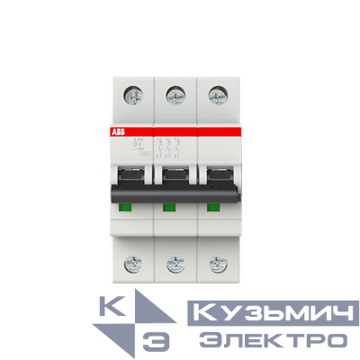 S203 D4  6кА  Автоматический выключатель  3-полюсный ABB 2CDS253001R0041