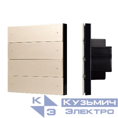 Панель кнопочная SMART-DMX512-801-22-8G-8SC-DIM-IN Gold (230В 2.4G) (IP20 пластик) INTELLIGENT ARLIGHT 039317
