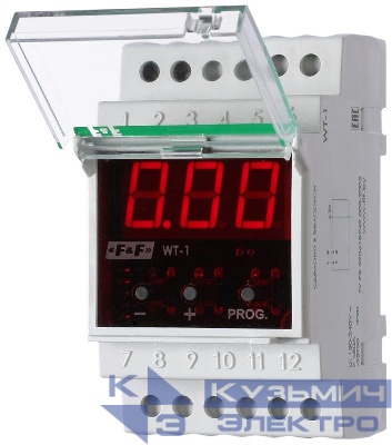 Указатель тока WT-1 (однофазный; 0.5-50А; цифровая индикация; монтаж на DIN-рейке 35мм 160-260В AC IP20) F&F EA04.008.001