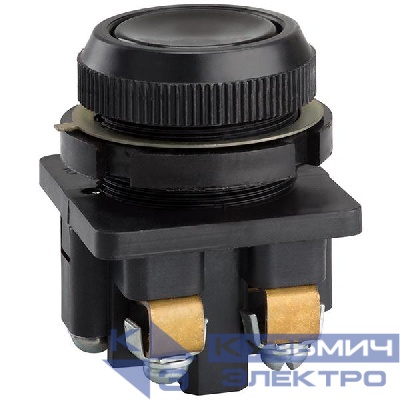 Выключатель кнопочный КЕ-011 У3 исп.2 1НО+1НЗ цилиндр 10А IP40 660В черн. Электротехник ET502424