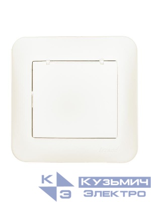 Розетка 1-м СП ASTI 16А IP20 с заземл. с крышкой термопласт в сборе жемчуж./бел. перламутр. LEZARD 7081-3030-123В