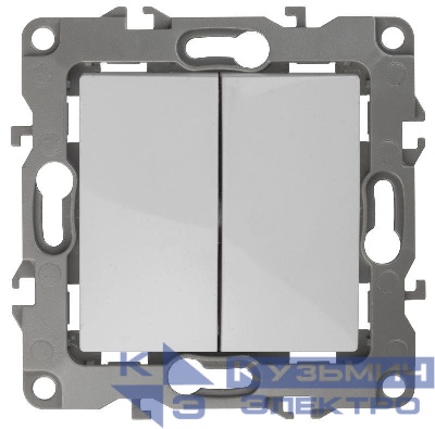 Выключатель 2-кл. СП Эра12 12-1104-01 10А IP20 250В 10AX механизм бел. Эра Б0014645