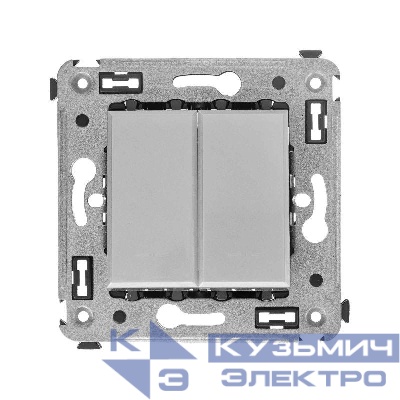 Кнопка двухклавишная СП "Avanti" "Закаленная сталь" DKC 4404154