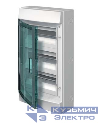Бокс настенный 36М прозр. дверь (3 ряда) Mistral65 (с клемм) ABB 1SLM006501A1206