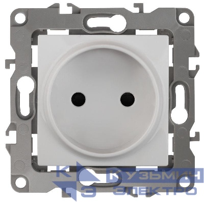 Розетка 1-м СП Эра12 12-2105-01 16А IP20 16AX 250В 2P механизм бел. Эра Б0018254