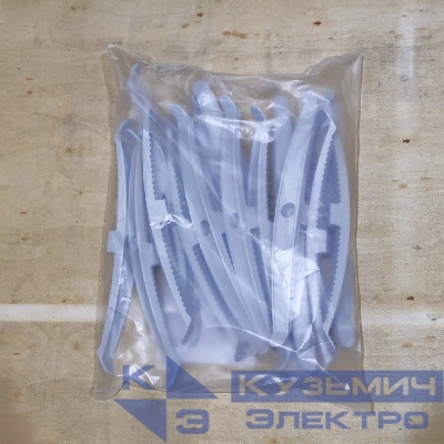 Держатель кабеля двусторонний для прямого монтажа серый (20шт/уп) Промрукав