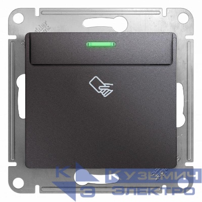 Выключатель карточный 1-кл. Glossa (сх. 6) 10AX механизм графит SE GSL001369