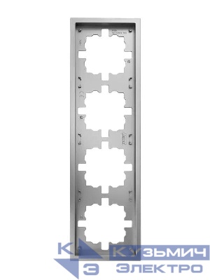 Рамка 4-мест. горизонт. ZIMA сер. матов. LEZARD 704-7400-149