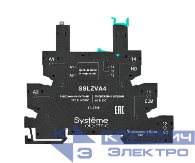 Розетка 230В AC/DC для реле интерфейсного 60В DC винтовой зажим SE SSLZVA4