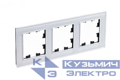 Рамка 3-м AtlasDesign Nature стекло бел. SE ATN320103