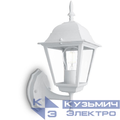 Светильник 4101/PL4101 60Вт E27 230В садово-парковый на стену вверх бел. FERON 11013