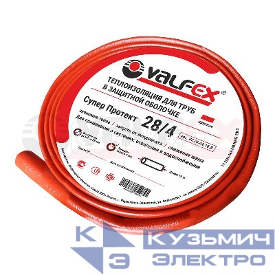Теплоизоляция 18х4мм 10м К (уп.170м) VALFEX VF.18.04.10.R