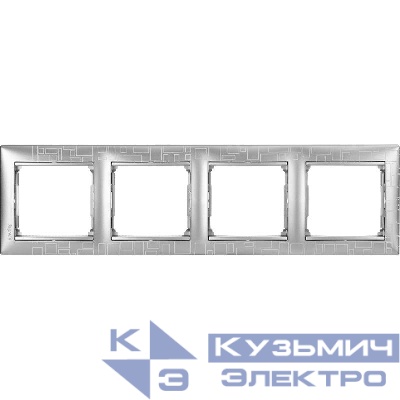Рамка 4-м Valena горизонт. алюм. модерн Leg 770344