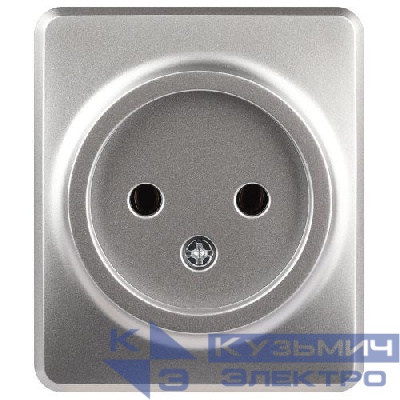 Розетка 1-м ОП Эксперт 11-2201-03 16А IP20 250В 2P алюм. Эра Б0063033
