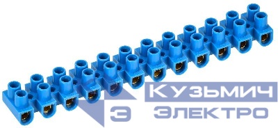 Колодка клеммная полистирол ЗВИ-5 н/г 1.5-4.0кв.мм син. (блист.2шт) IEK UZV6-005-04-2
